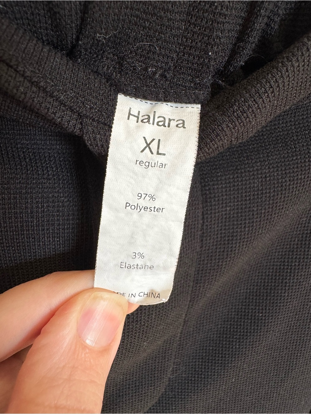 Halara Mid Rise Wide Leg Waffle Casual Pants with Pockets Women’s XL Black - Picture 5 of 5